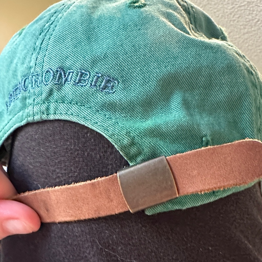 Abercrombie Vintage Green and Finch Logo Cap AF logo made of 100% cotton - Picture 3 of 13